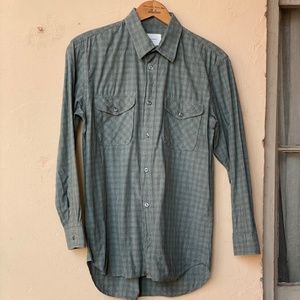 Billy Reid Long Sleeve Button Down, Green, Size Small